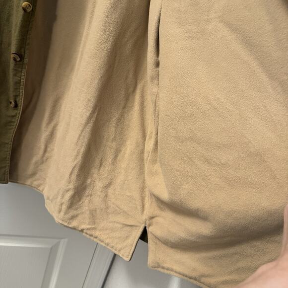 Vintage Habands Ice House Chamois Shirt Jacket Tan Shacket Sz L chore barn work - Picture 4 of 6